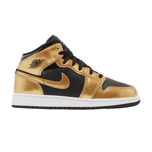 Jordan 1 Mid SE Metallic Gold Black (GS)