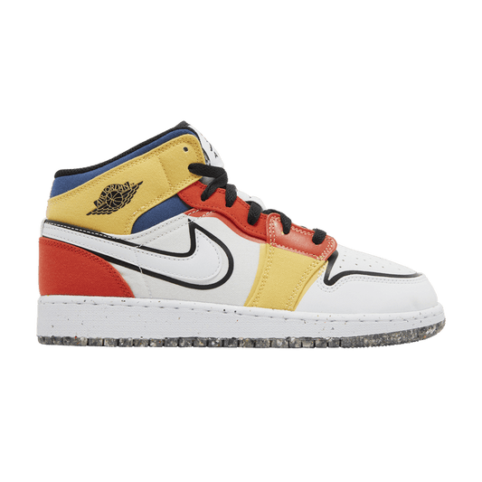 Jordan 1 Mid Multi-Color Canvas (GS)
