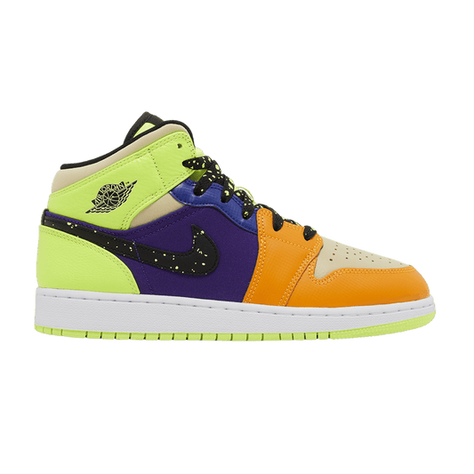 Jordan 1 Mid SE Volt Vivid Orange (GS)