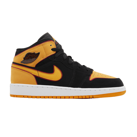 Jordan 1 Mid SE Black Vivid Orange (GS)