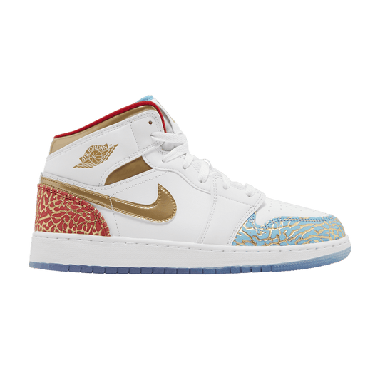 Jordan 1 Mid Sneaker School NC to Chicago (GS)