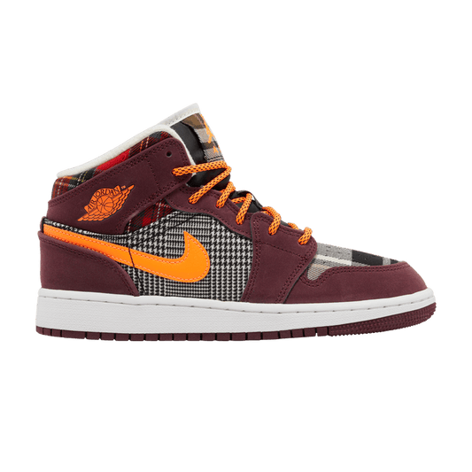Jordan 1 Mid SE Plaid (GS)