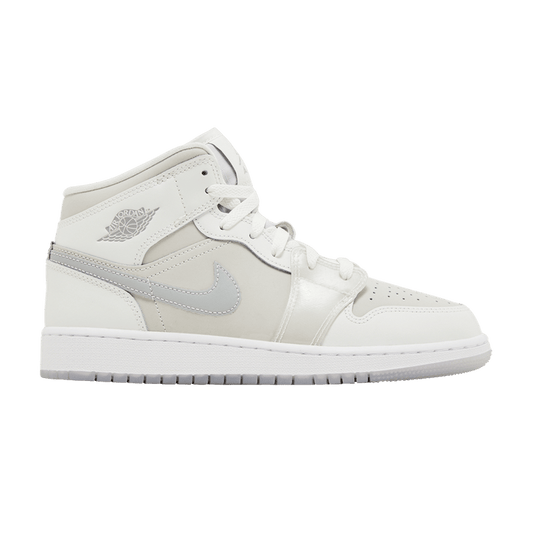 Jordan 1 Mid SE Summit White Metallic Silver (GS)