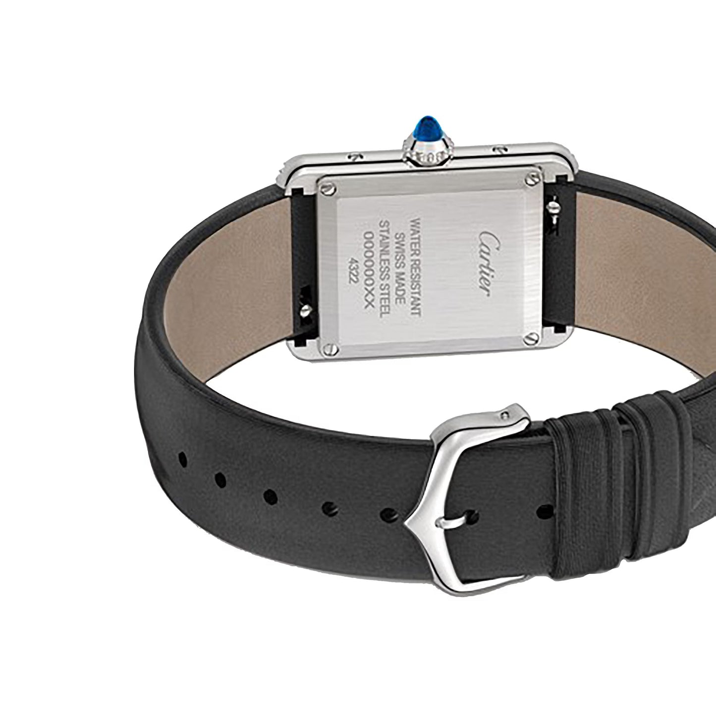 Cartier Tank Must de Cartier Black Strap Women's Watch W4TA0031