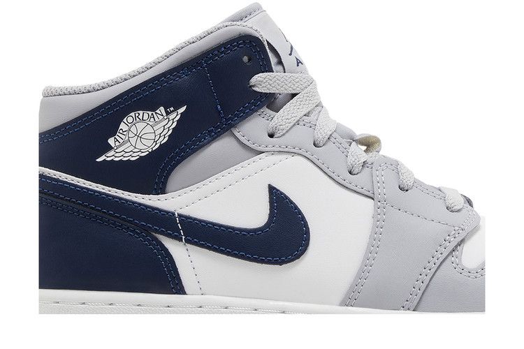 Jordan 1 Mid Wolf Grey Midnight Navy (GS)