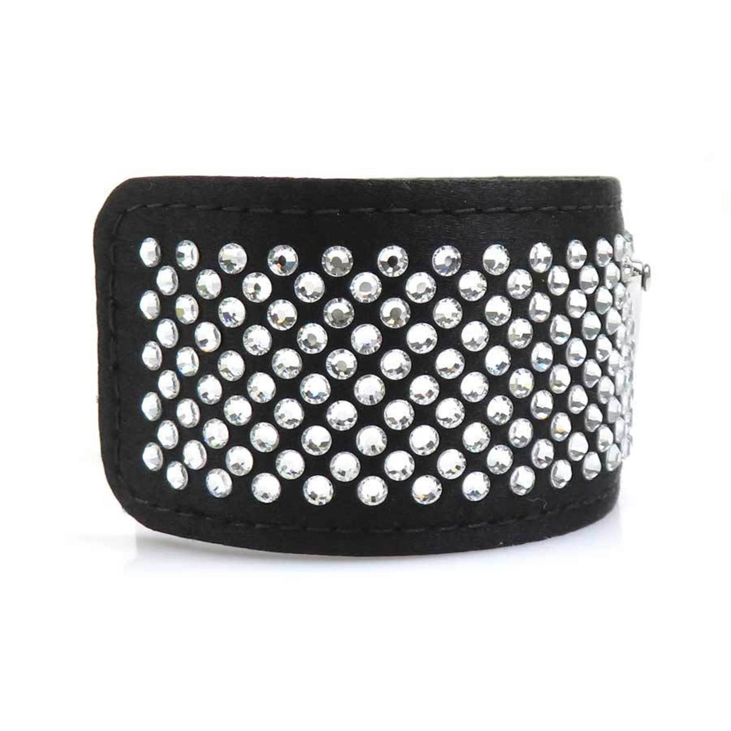 Bracelet Satin Black With Rhinestone