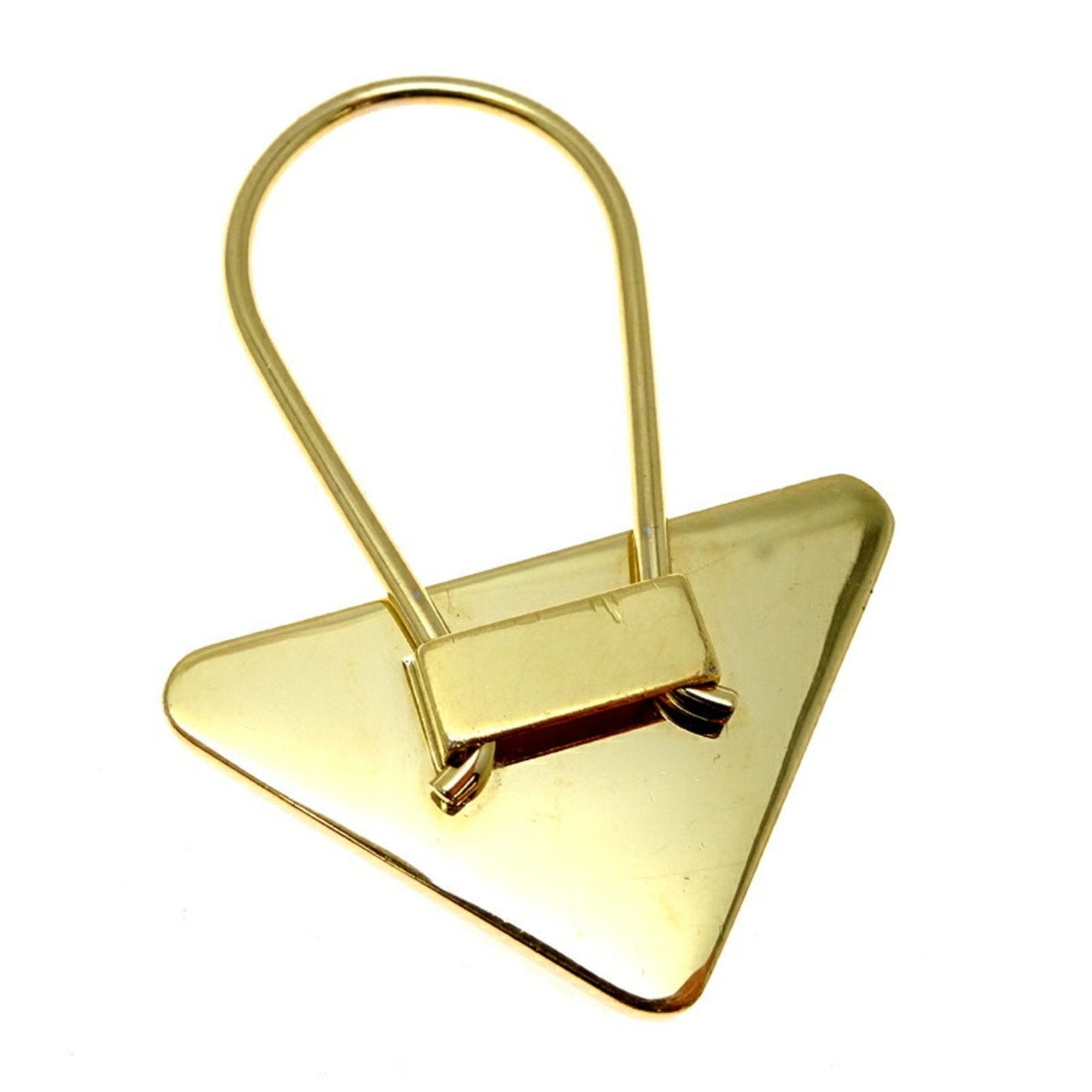 Triangle Charm Leather and Metal Red Handbag Charm