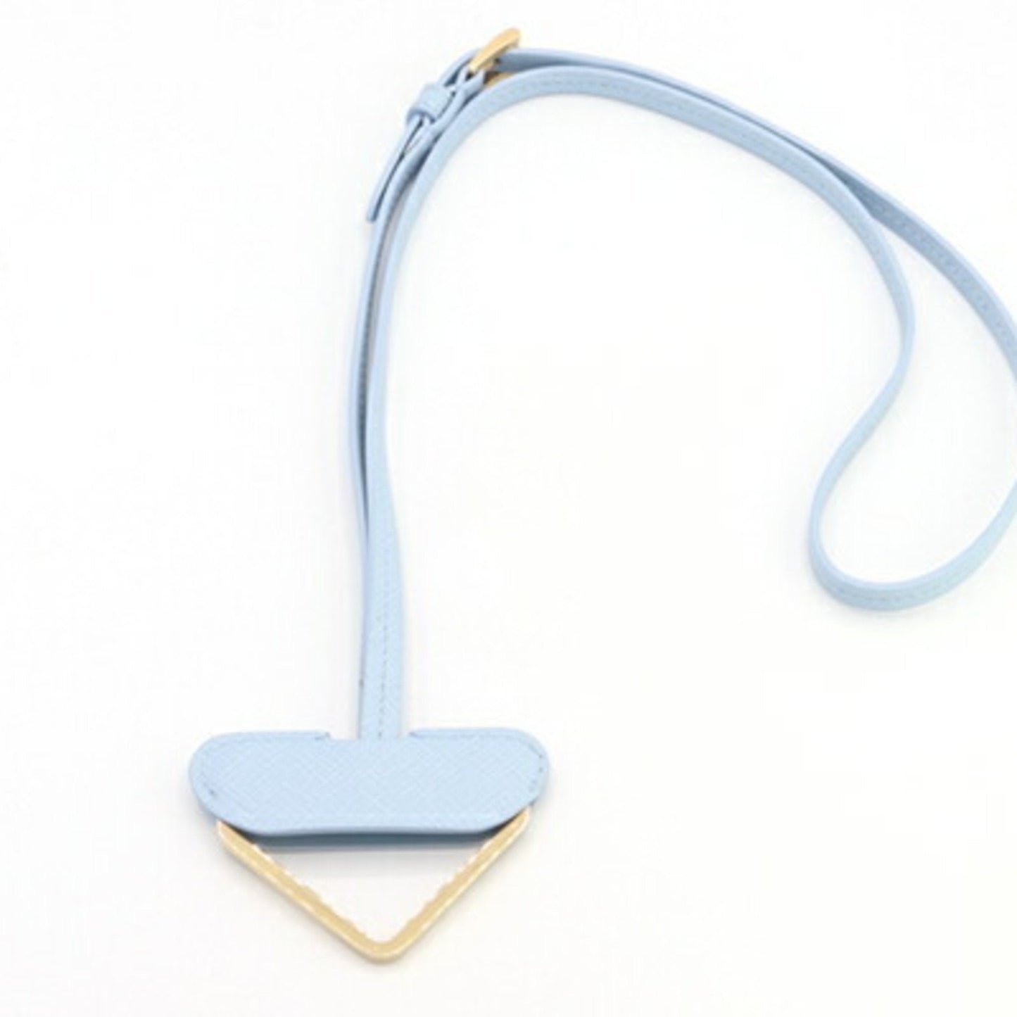 Charm Leather and Metal Light Blue Handbag Charm