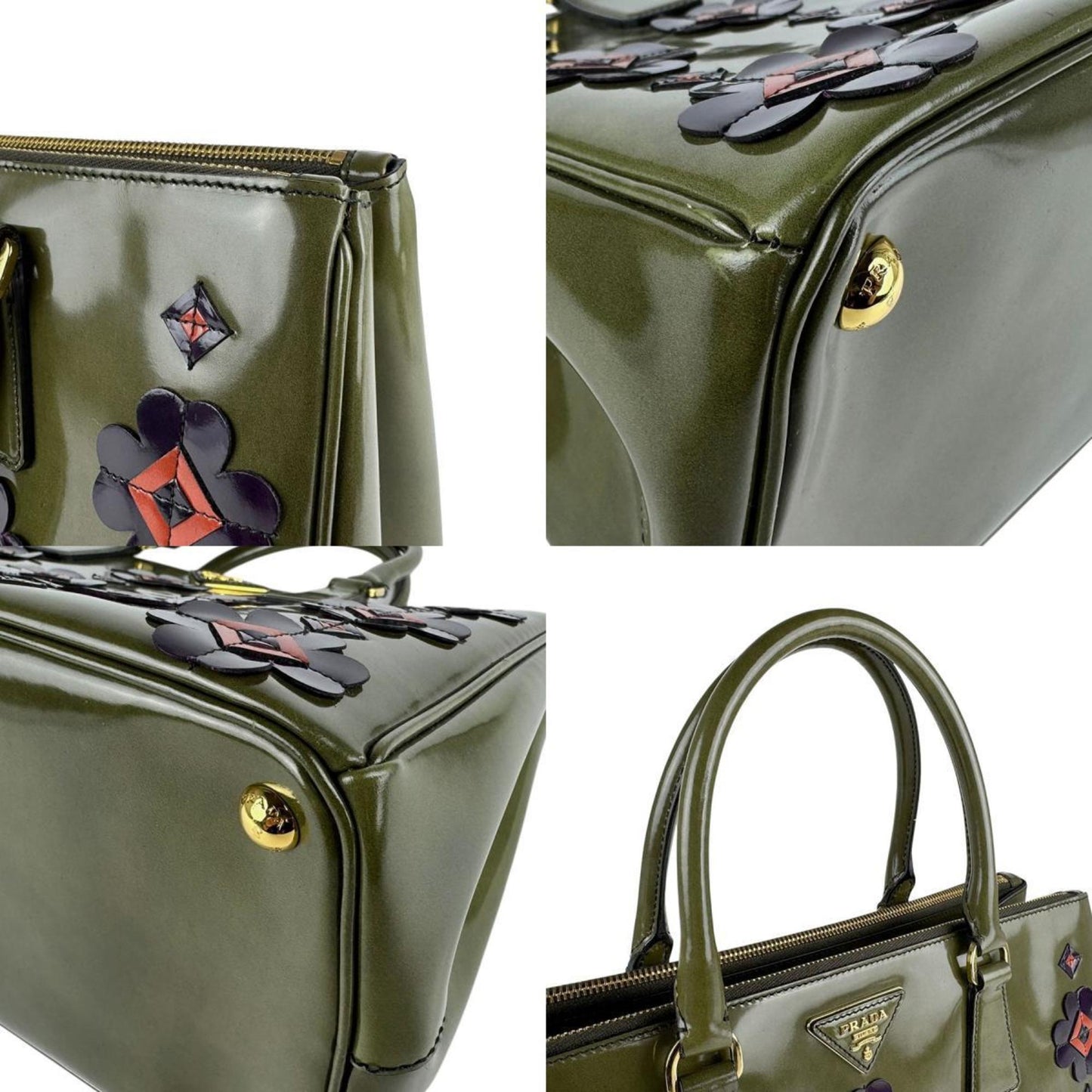 Flowers Galleria Double Zip Tote Spazzolato Leather Medium