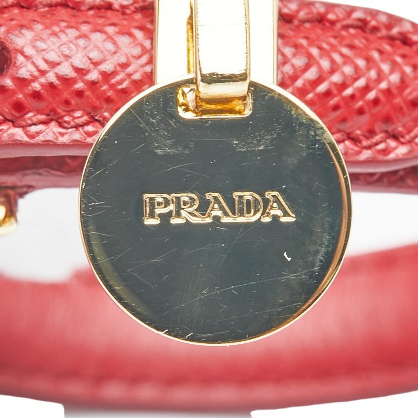 Bracelet Leather Red and Gold