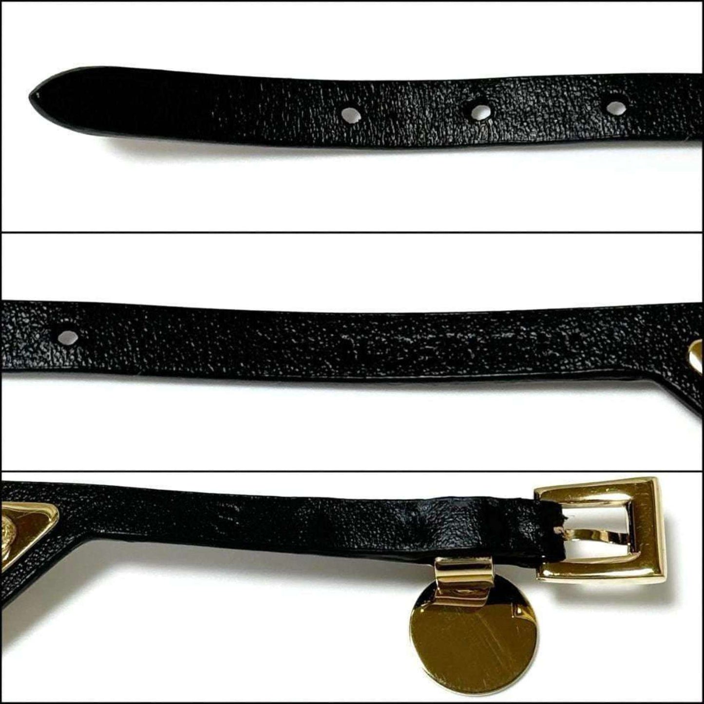 Bracelet Metal and Saffiano Triangle Leather