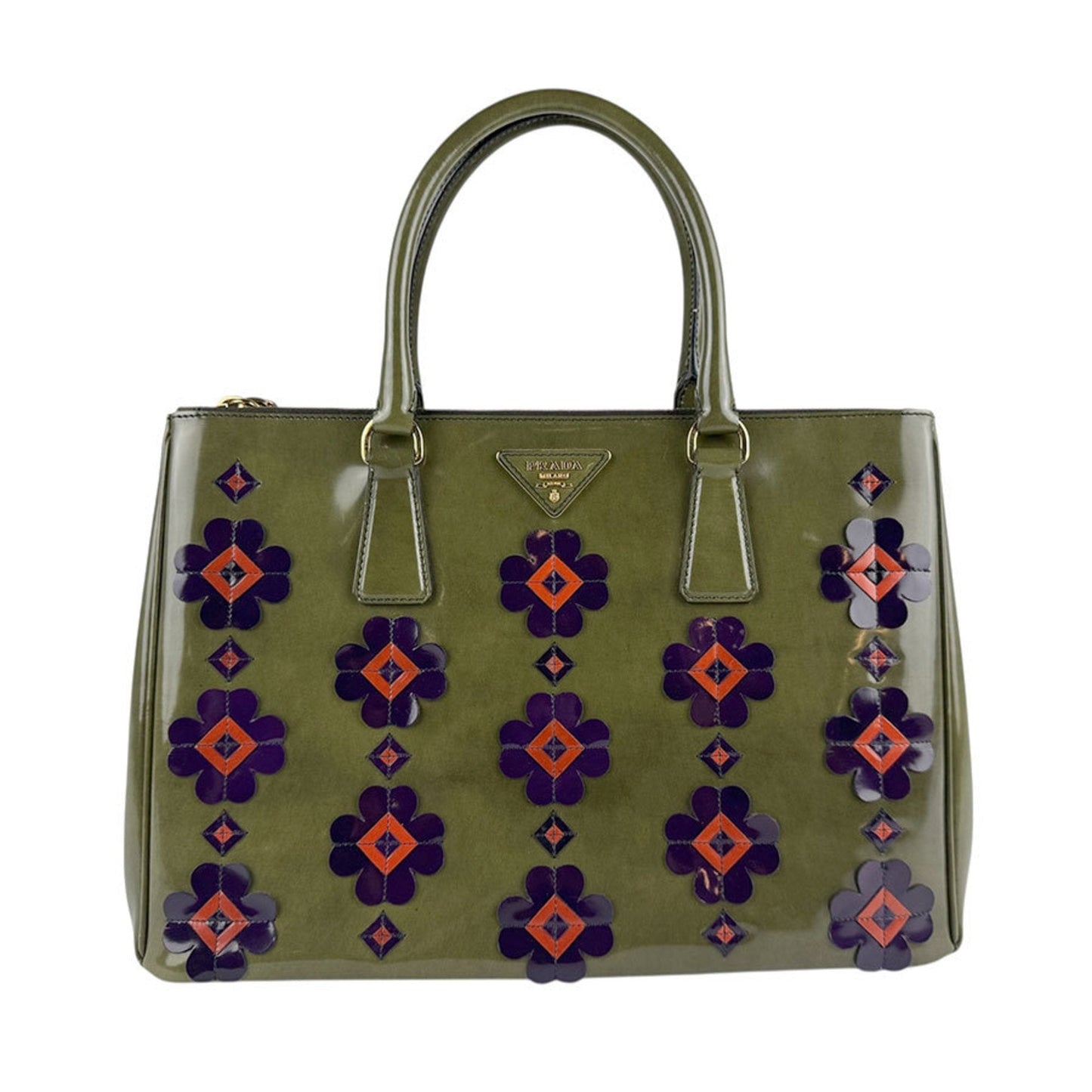 Flowers Galleria Double Zip Tote Spazzolato Leather Medium