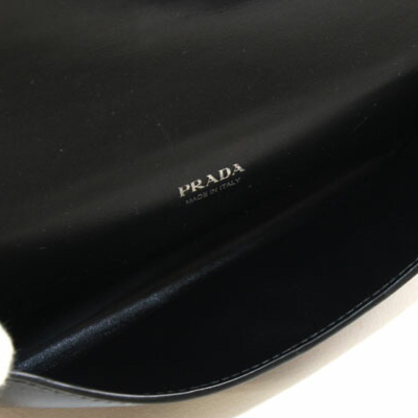 Triangle Logo Envelope Chain Crossbody Bag Leather