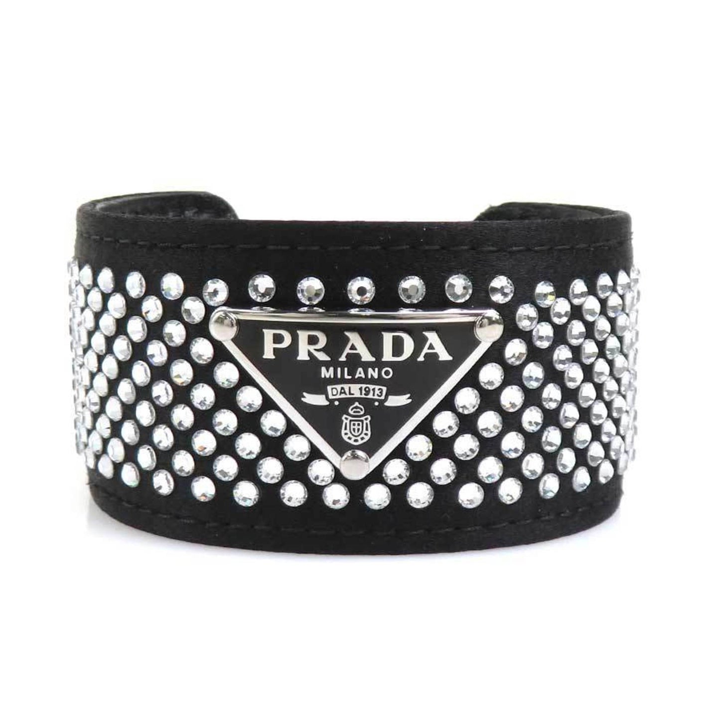 Bracelet Satin Black With Rhinestone
