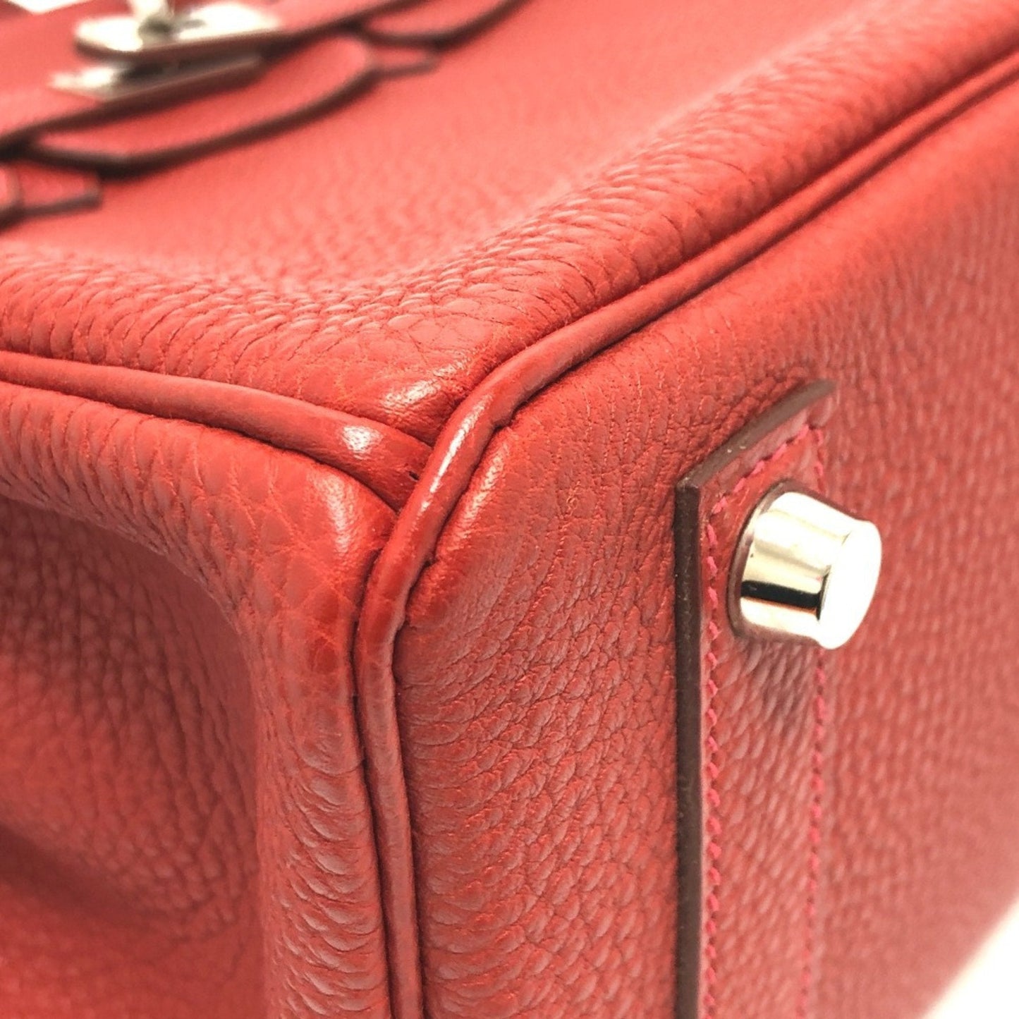 Birkin Handbag Red Togo with Palladium Hardware 25