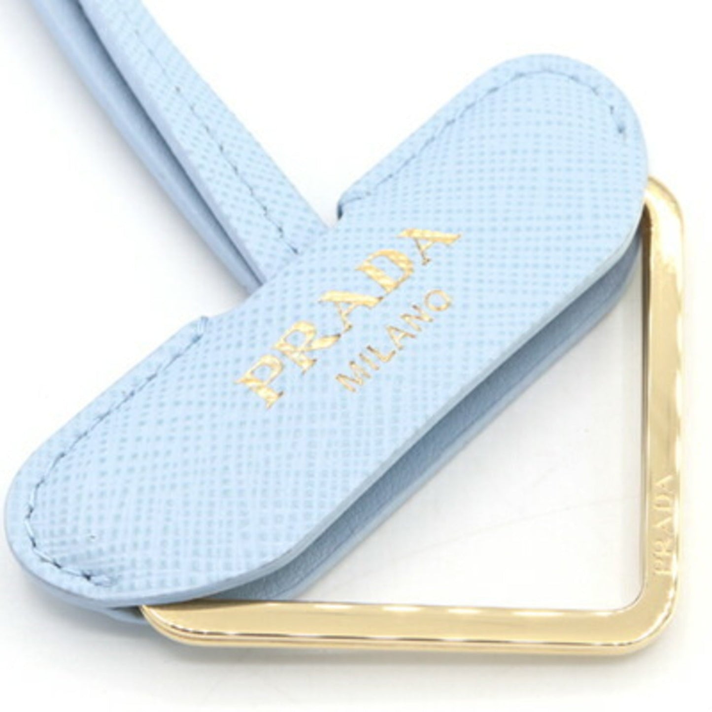 Charm Leather and Metal Light Blue Handbag Charm