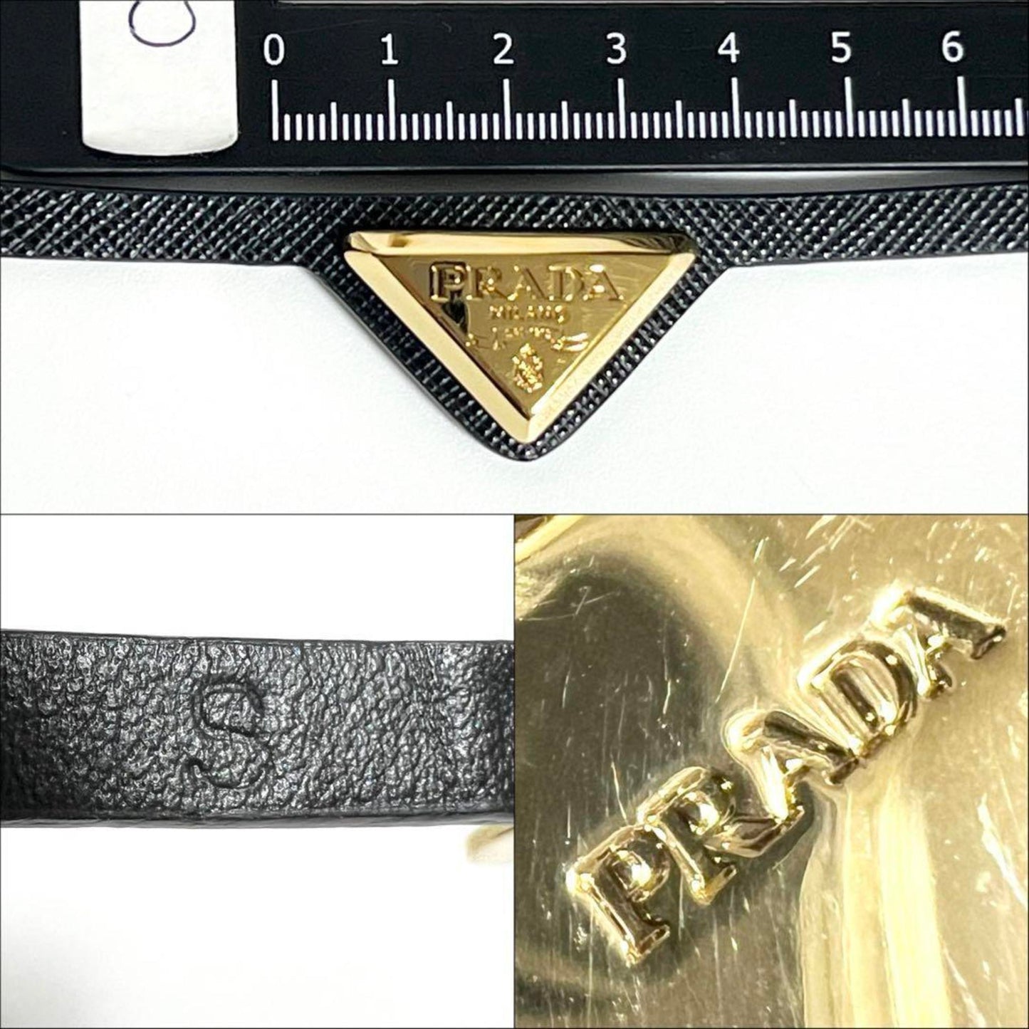 Bracelet Metal and Saffiano Triangle Leather