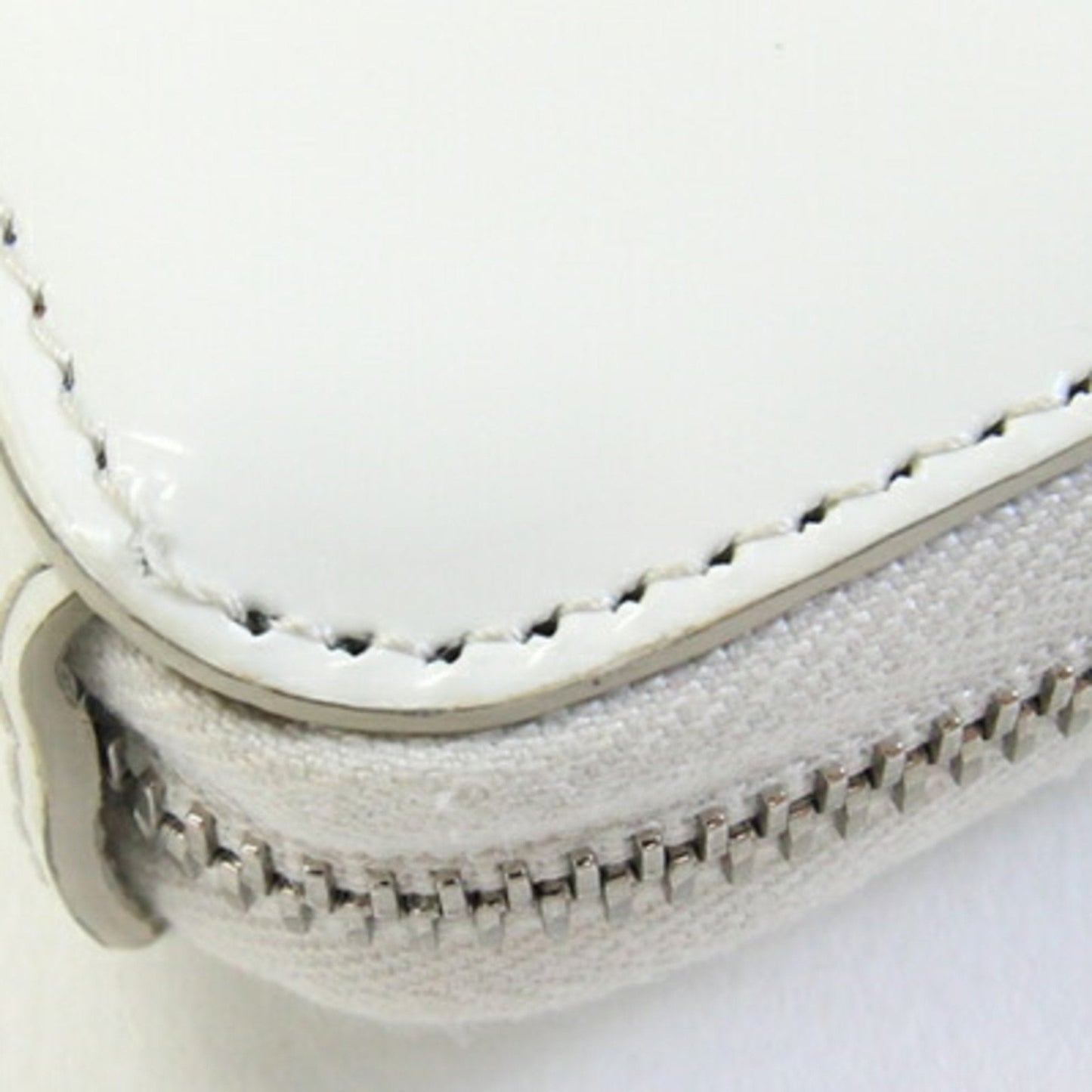 Charm White Leather Handbag Charm