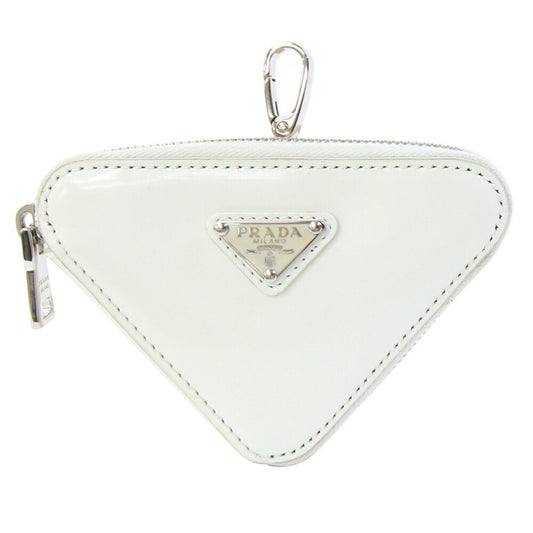 Charm White Leather Handbag Charm