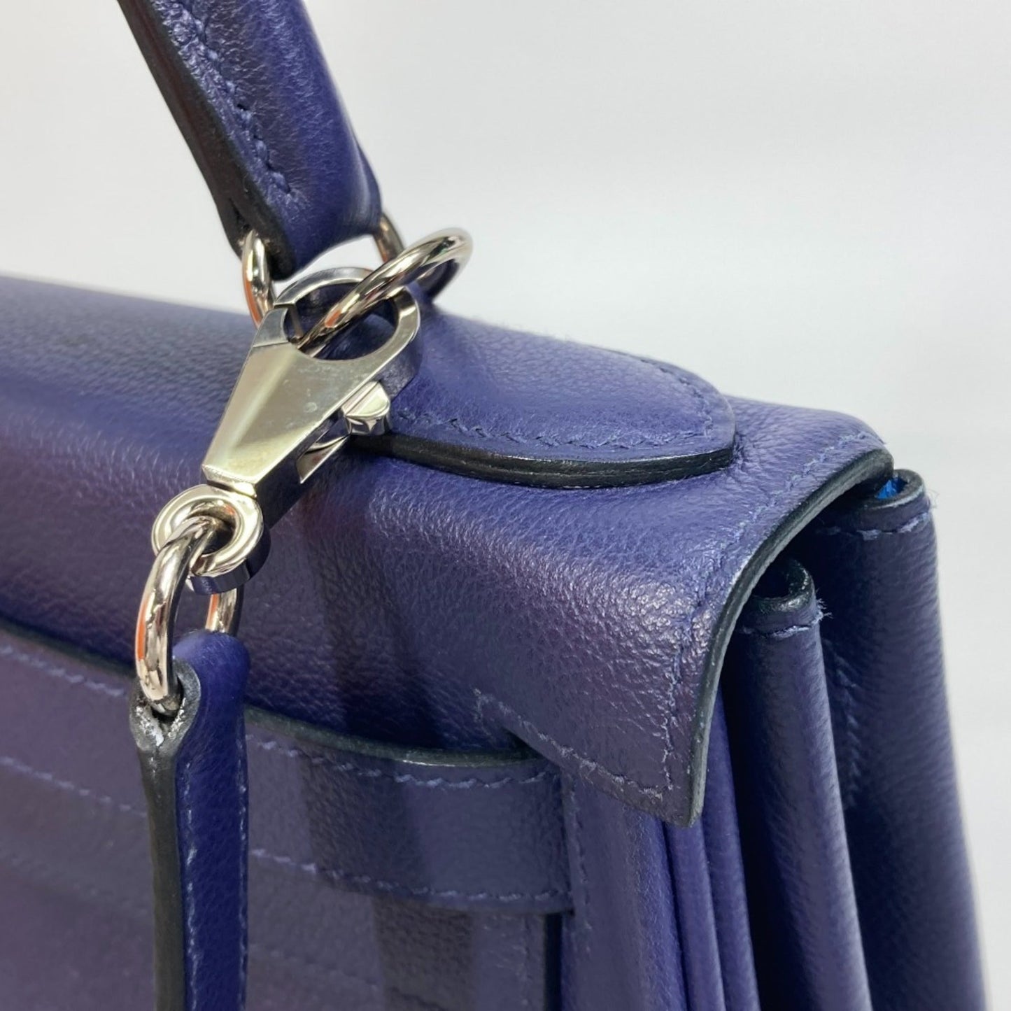 Kelly Handbag Verso Evercolor with Palladium Hardware 28