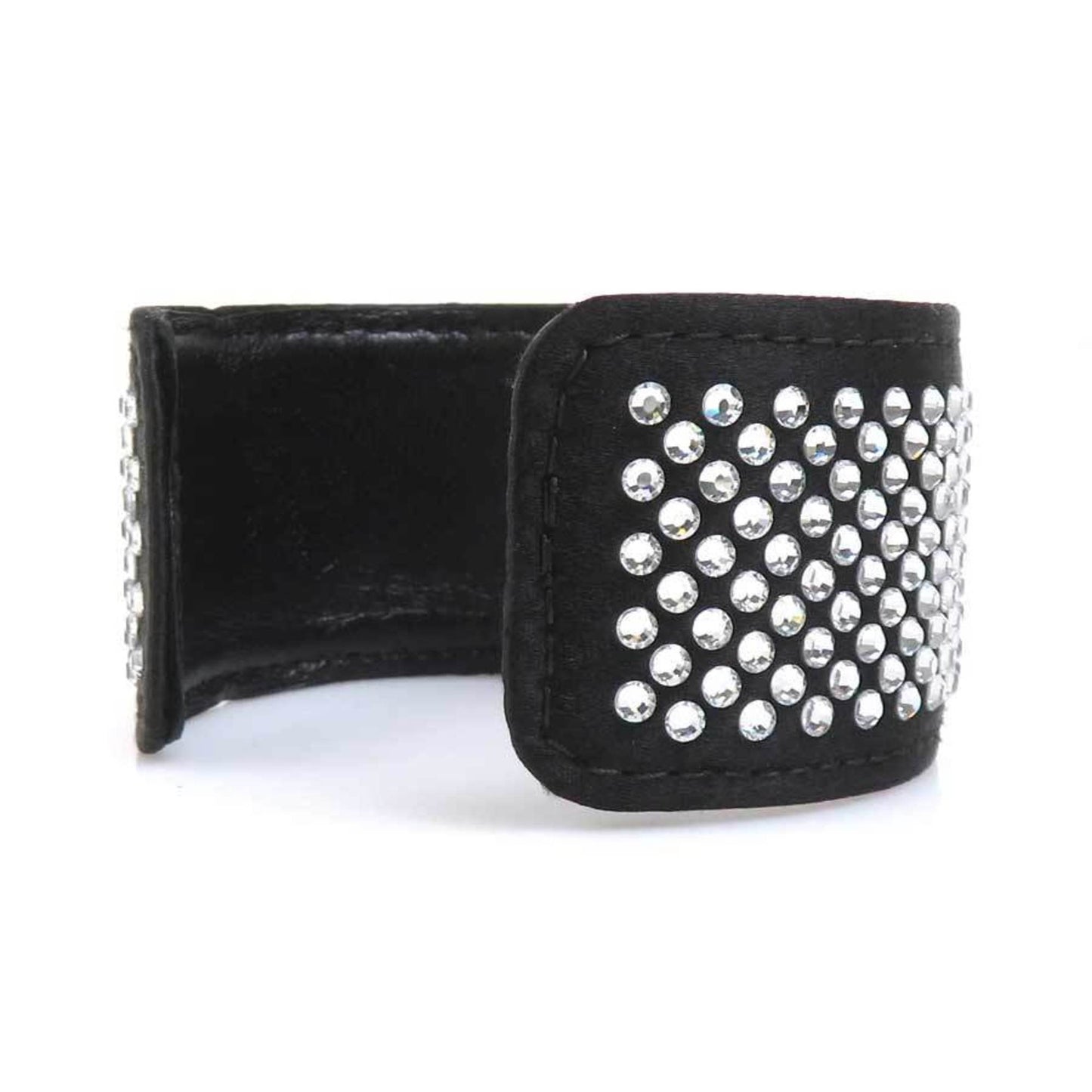 Bracelet Satin Black With Rhinestone
