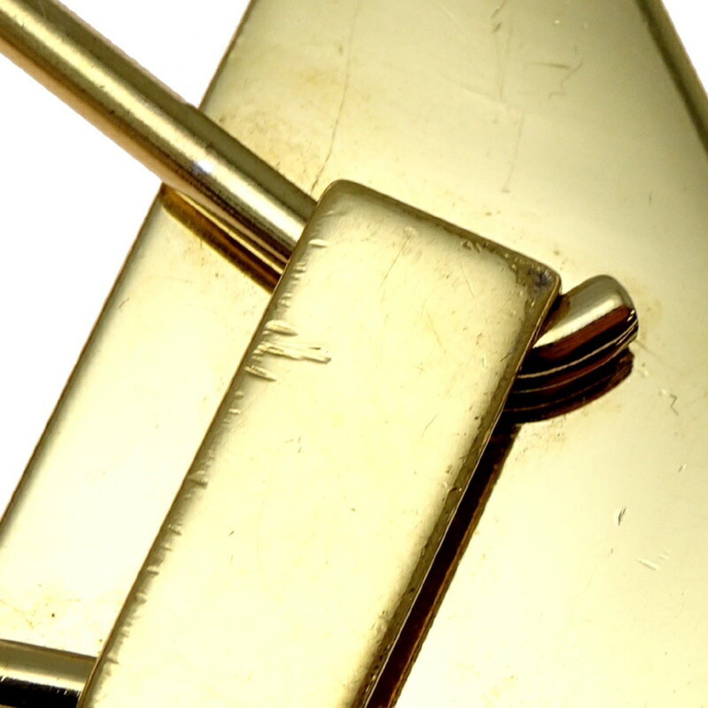 Triangle Charm Leather and Metal Red Handbag Charm