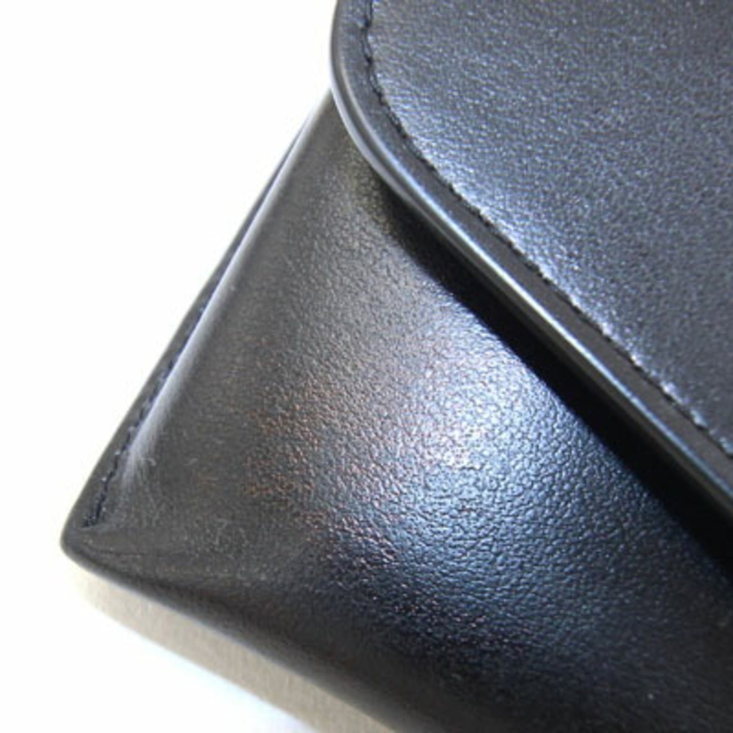 Triangle Logo Envelope Chain Crossbody Bag Leather