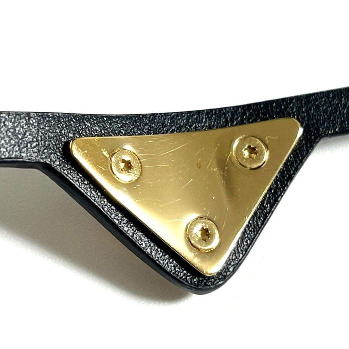 Bracelet Metal and Saffiano Triangle Leather