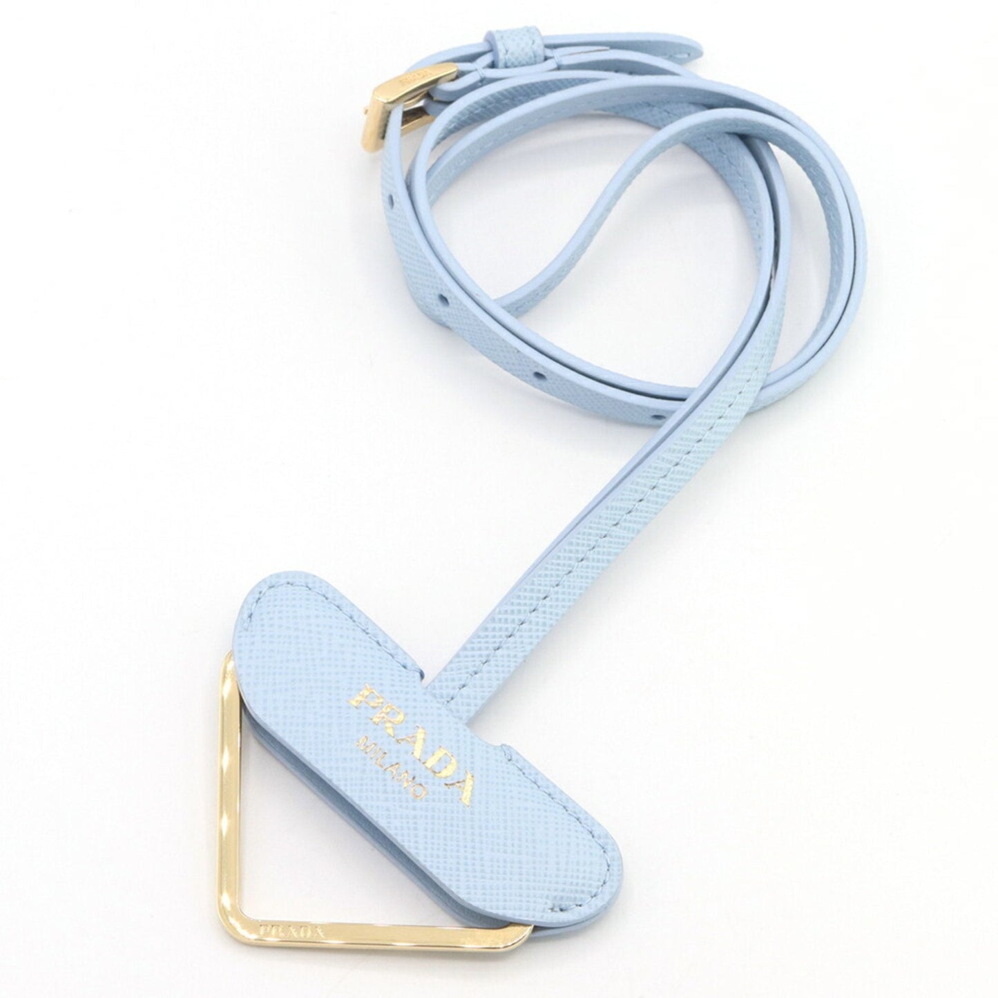 Charm Leather and Metal Light Blue Handbag Charm