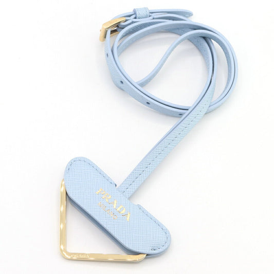 Charm Leather and Metal Light Blue Handbag Charm