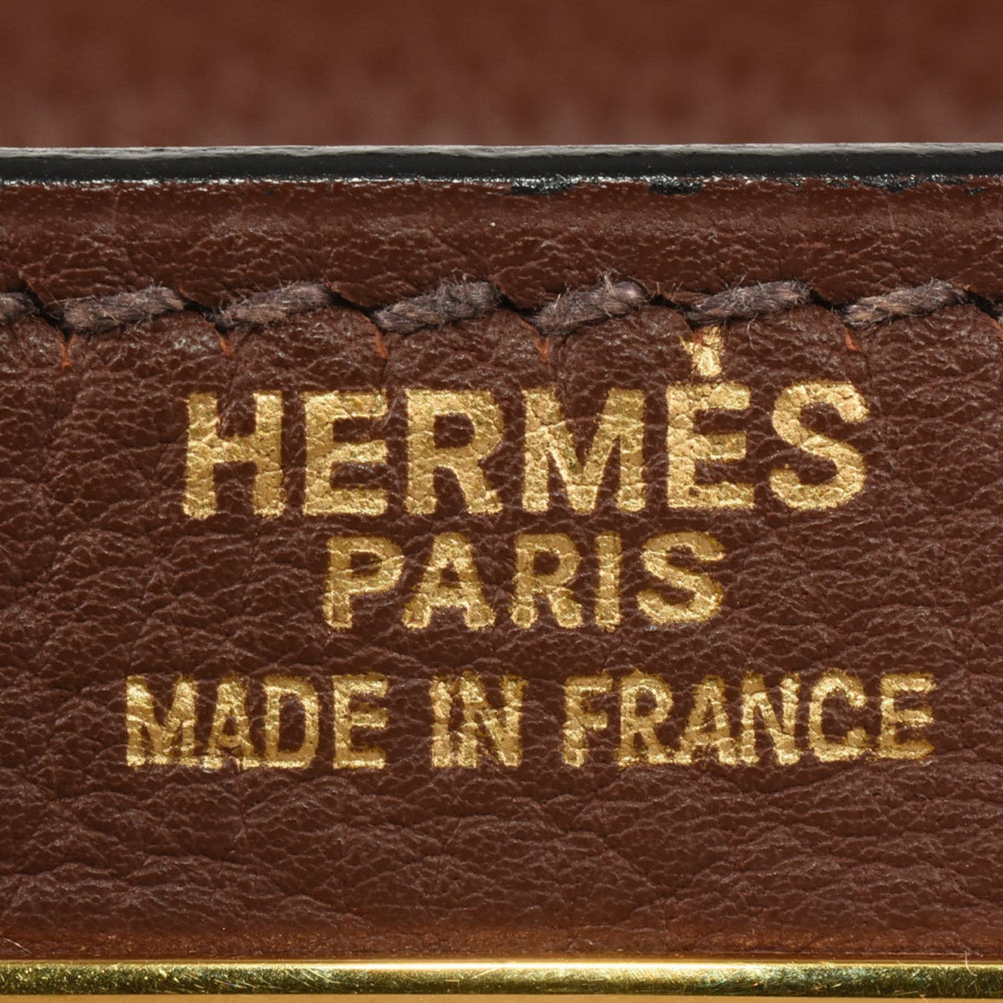 Kelly Handbag Brown Clemence with Gold Hardware 32