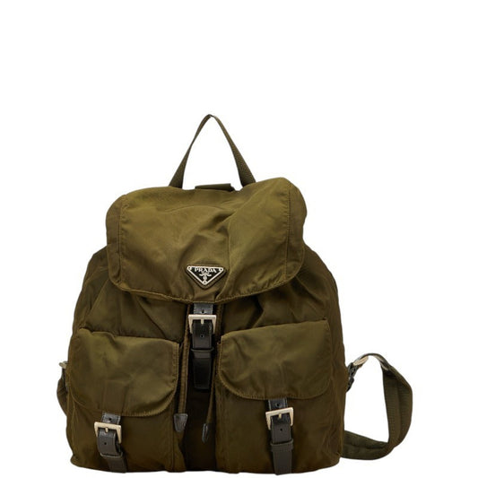 Double Front Pocket Backpack Tessuto Small
