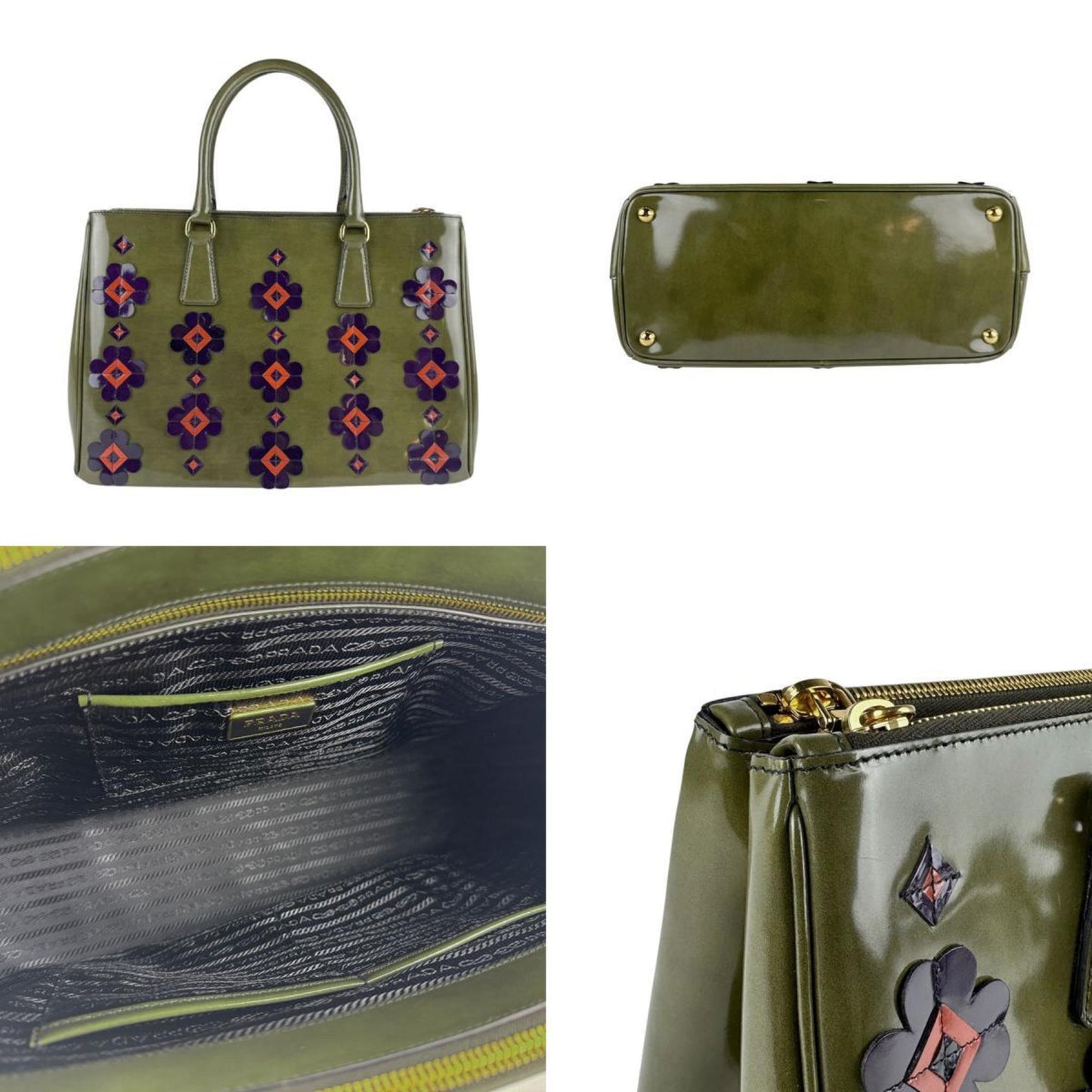 Flowers Galleria Double Zip Tote Spazzolato Leather Medium