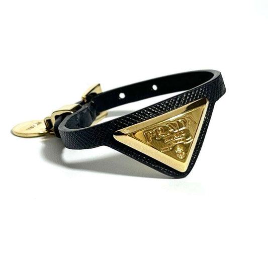 Bracelet Metal and Saffiano Triangle Leather