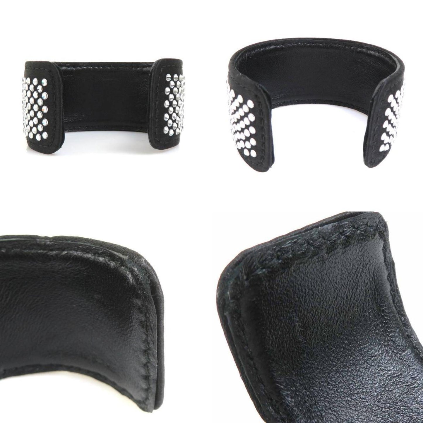 Bracelet Satin Black With Rhinestone