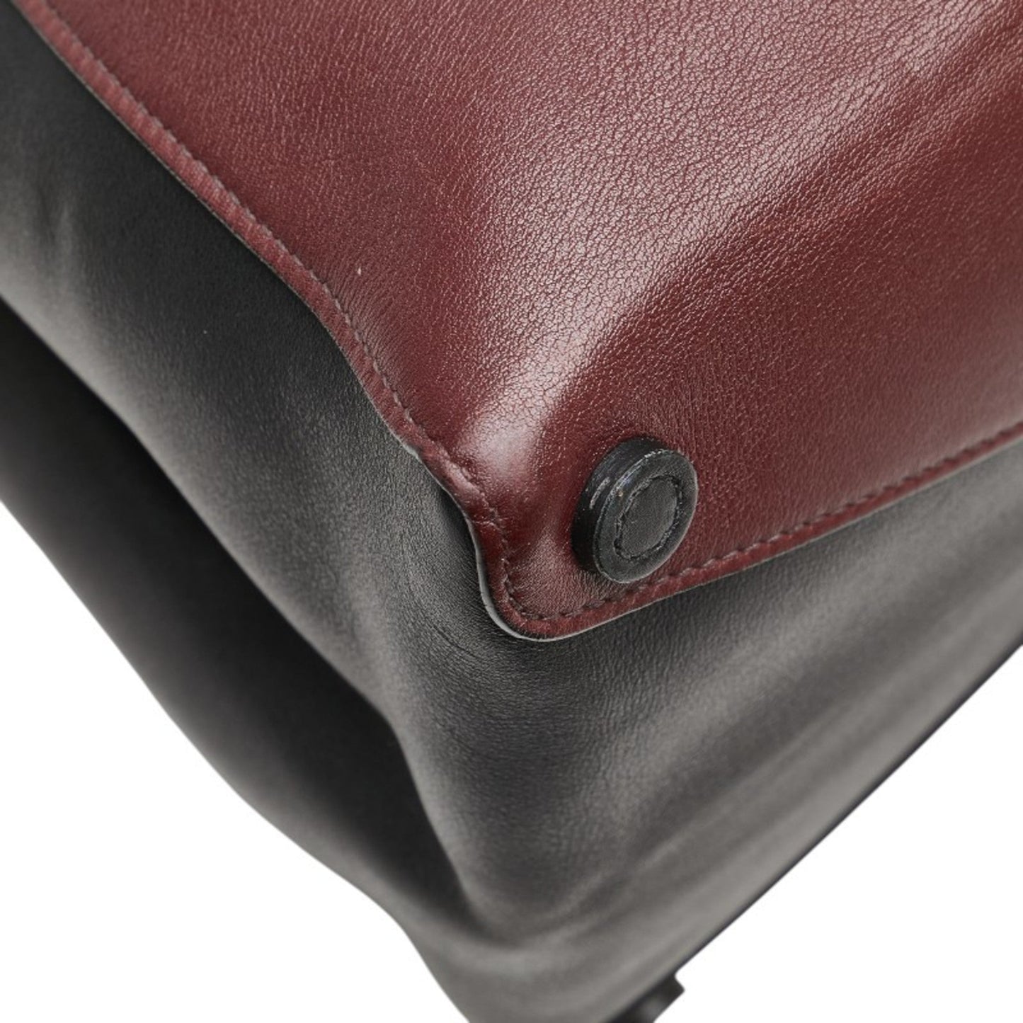 Half Flap Double Turn Lock Satchel Lux Calf North South