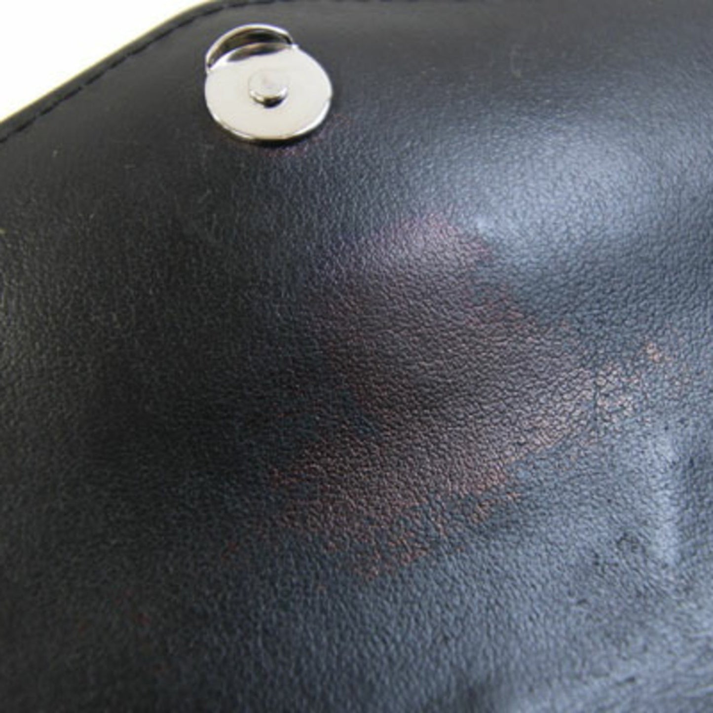 Triangle Logo Envelope Chain Crossbody Bag Leather