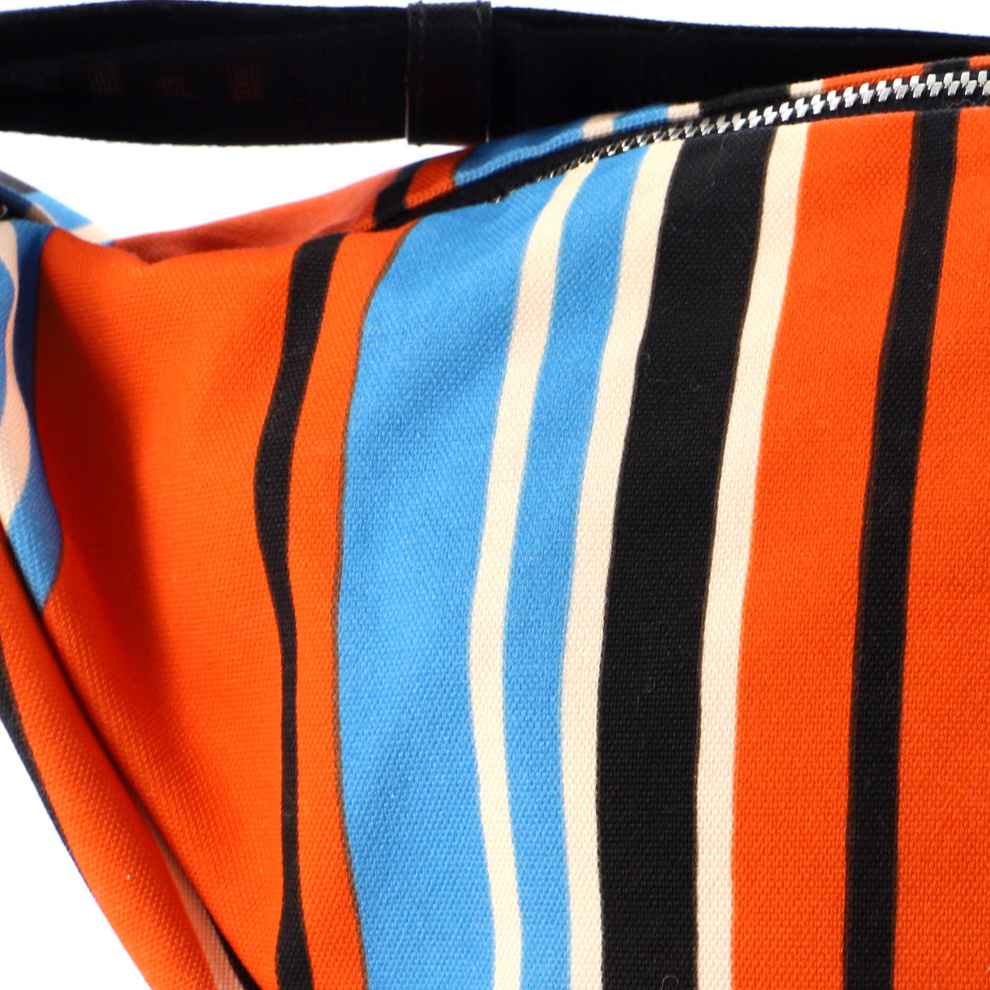 Triangle Logo Zip Crossbody Bag Printed Canvas Large