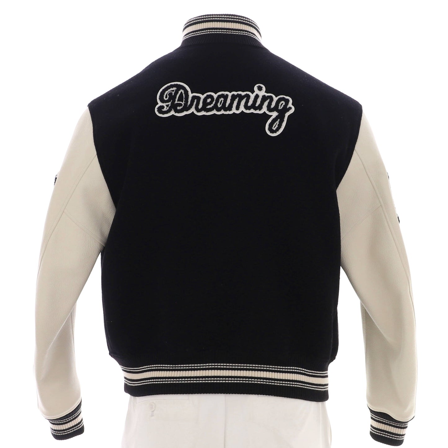 Men's Dreaming Varsity Jacket Wool Cashmere Blend and Leather