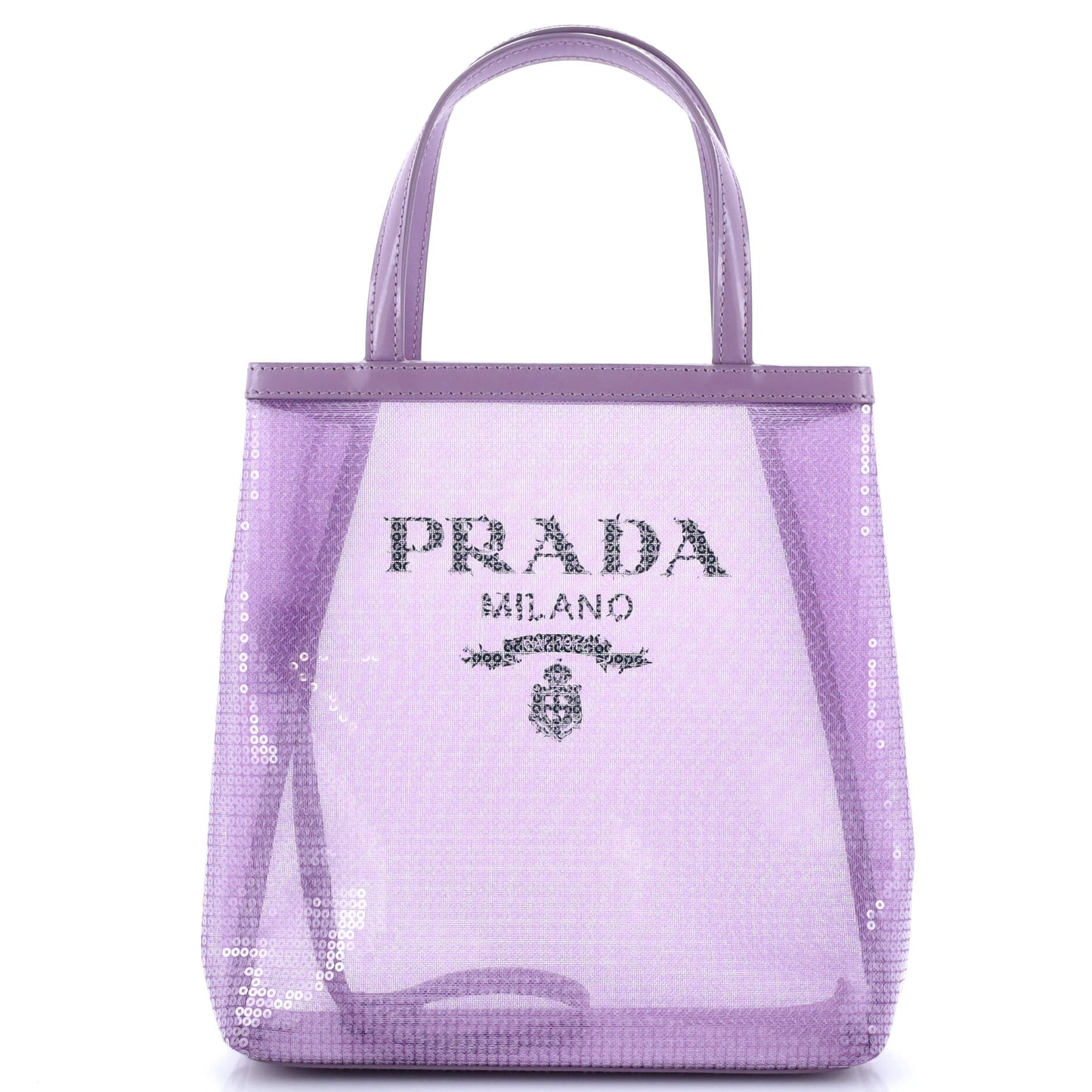 Logo Open Tote Sequined Mesh Small