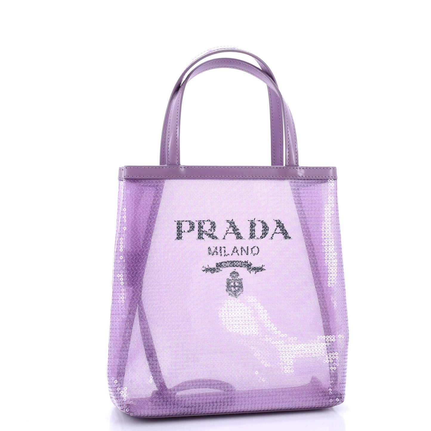 Logo Open Tote Sequined Mesh Small