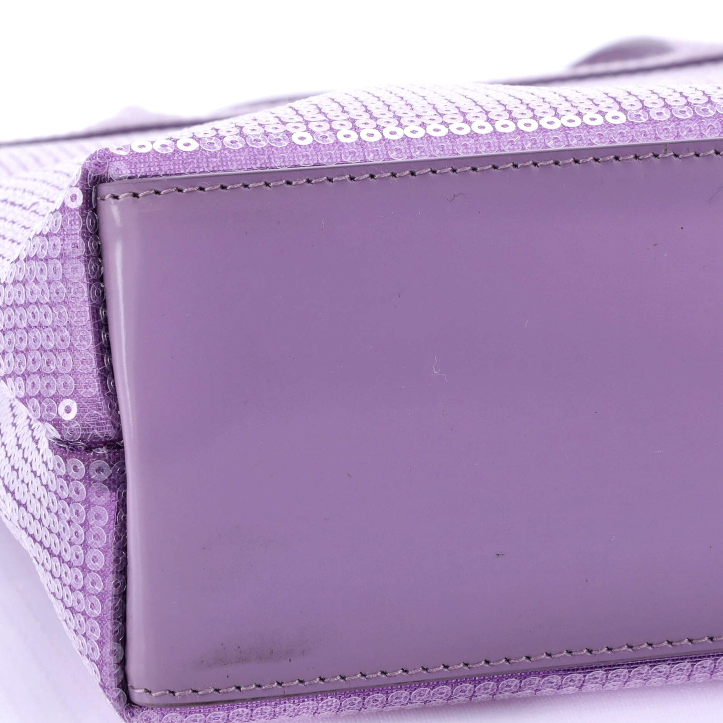 Logo Open Tote Sequined Mesh Small