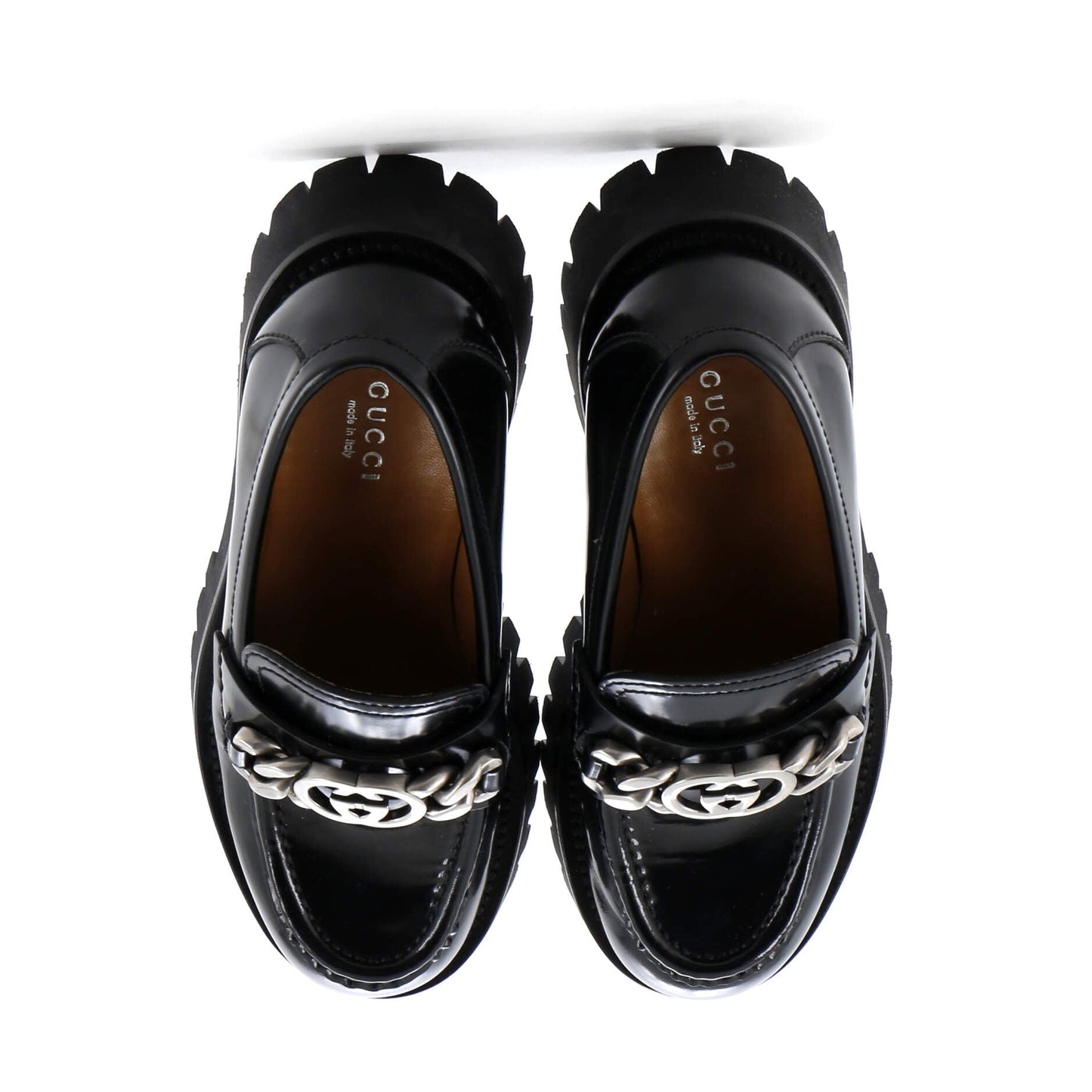 Women's Interlocking G Jeanne Loafers Leather with Enamel