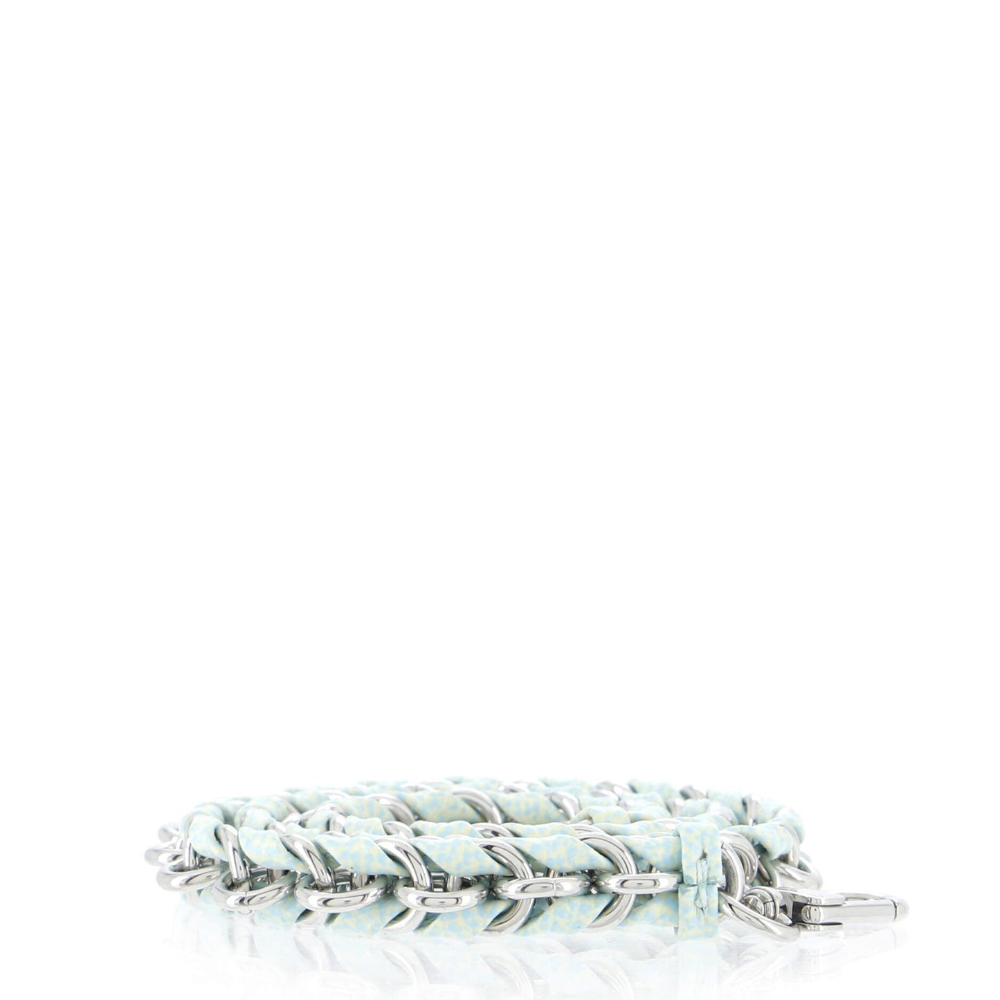 Multi Pochette Accessoires Woven Chain Strap Leather and Metal