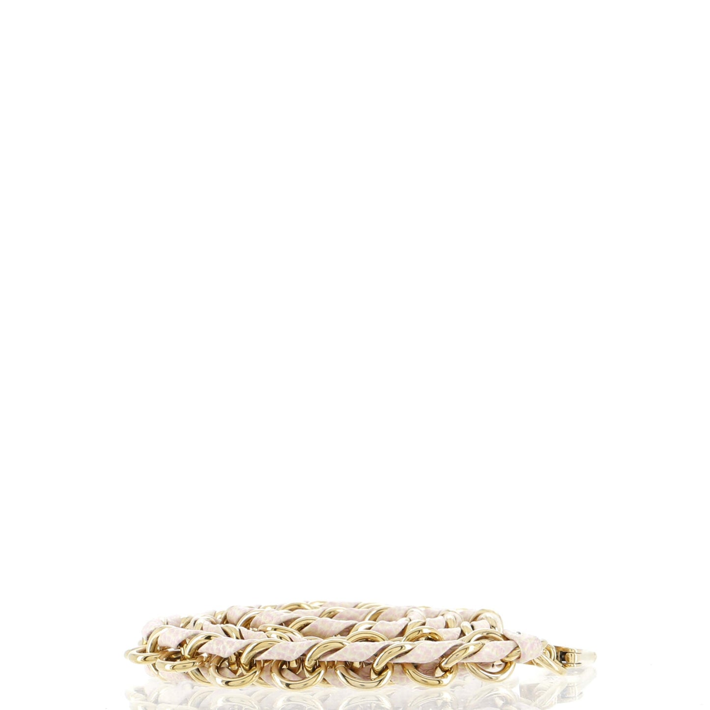 Multi Pochette Accessoires Woven Chain Strap Leather and Metal