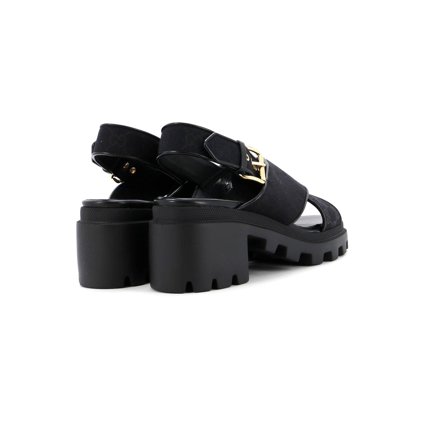 Women's Lug Sole Platform Slingback Sandals GG Canvas