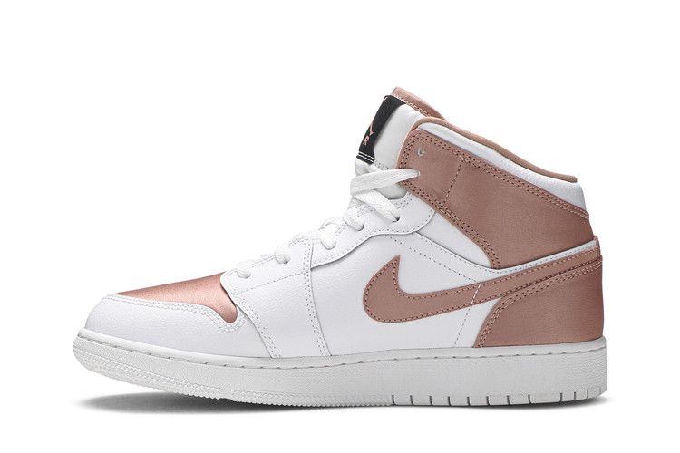 Jordan 1 Mid White Rose Gold (GS)