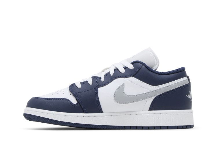 Jordan 1 Low Midnight Navy Wolf Grey (GS)