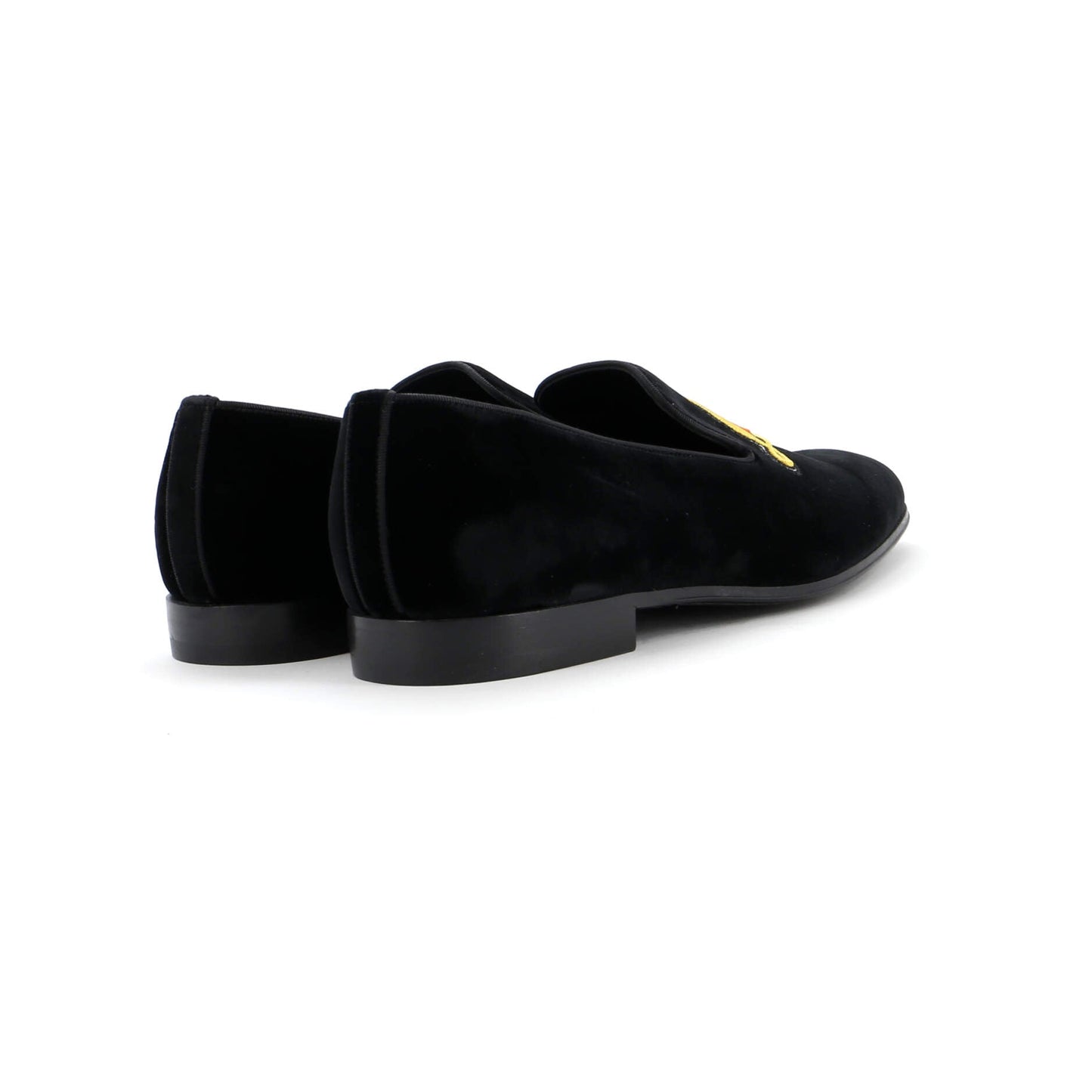 Men's Logo Loafers Embroidered Velvet