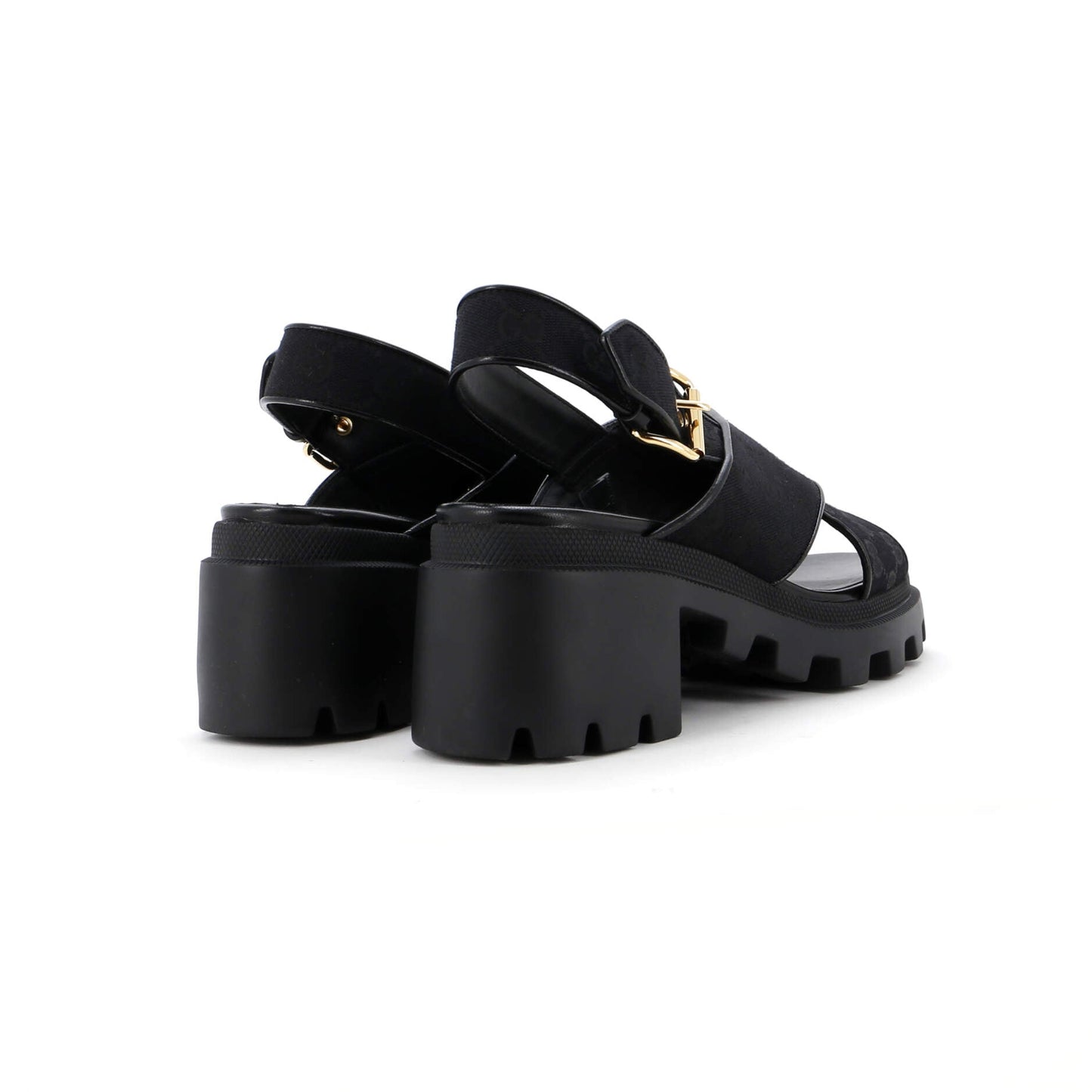 Women's Lug Sole Platform Slingback Sandals GG Canvas